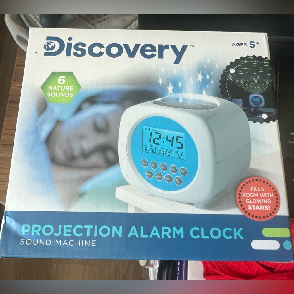 Discovery Blue Projection Alarm Clock